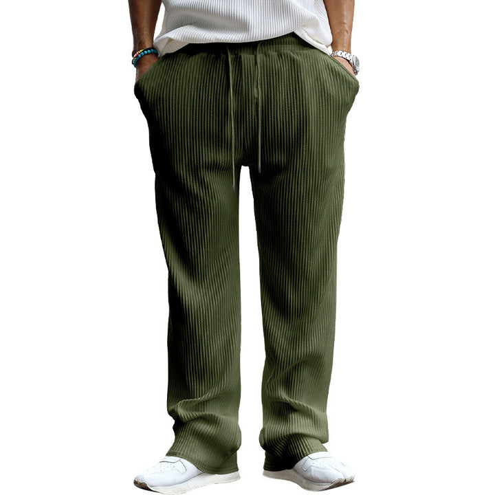 Herren Gerippte weite Freizeithose mit Kordelzug Drune