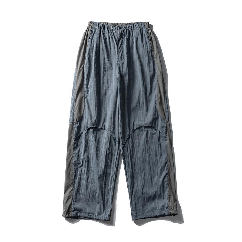 Herren Weite technische Nylon-Cargohose mit elastischem Bund und Paneel-Details Drune