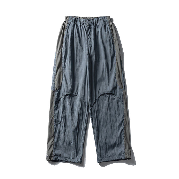 Herren Weite technische Nylon-Cargohose mit elastischem Bund und Paneel-Details Drune