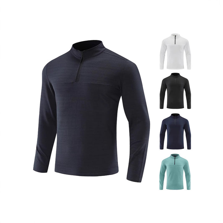 Herren Thermo-Langarmshirt mit Halbzip und Stehkragen Drune