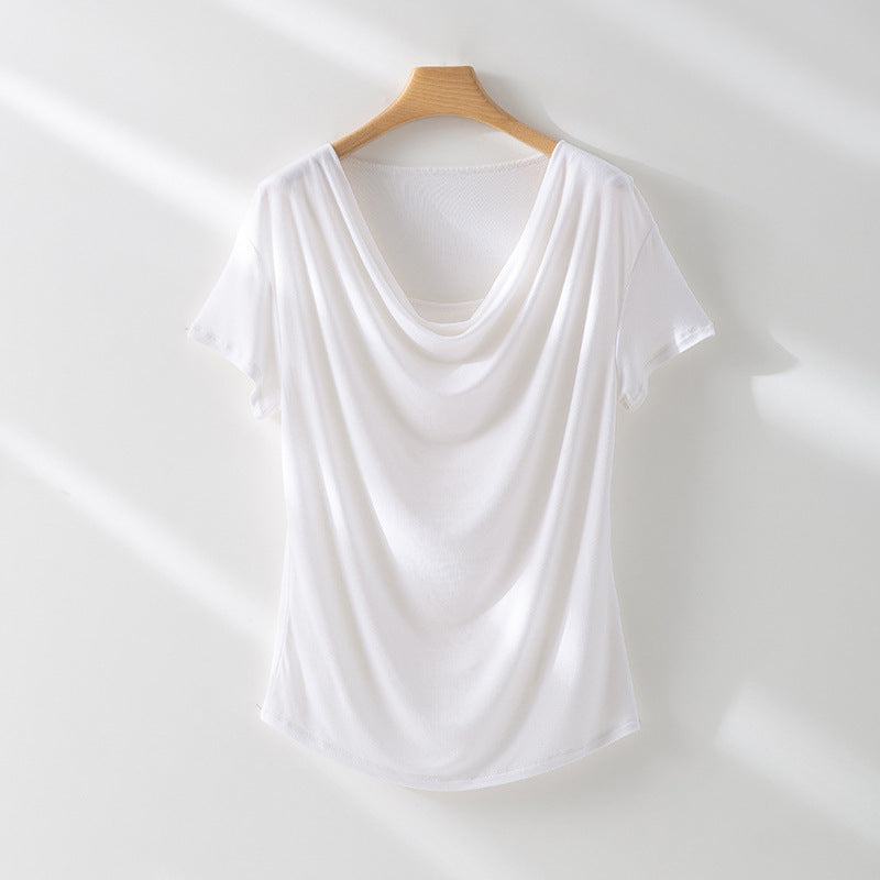 Damen Relaxed Fit Drape Top Drune
