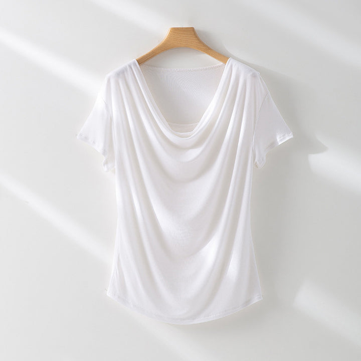 Damen Relaxed Fit Drape Top Drune