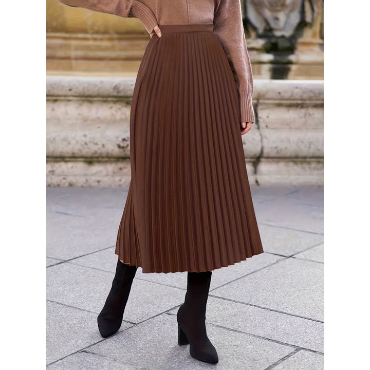 Damen Plisseerock mit hohem Bund und eleganter Ausstrahlung Drune