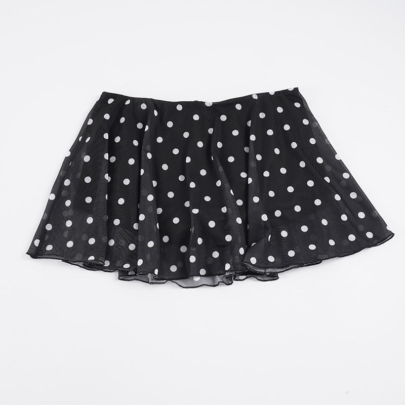 Damen luftige und schicke Polka Dot Minirock Drune
