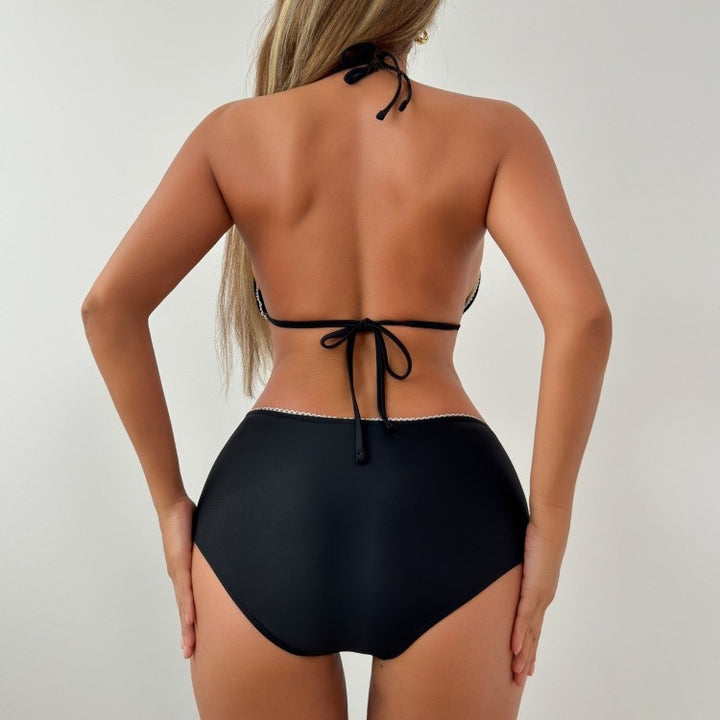Damen Hochgeschnittener Bikini mit feinen Details Drune