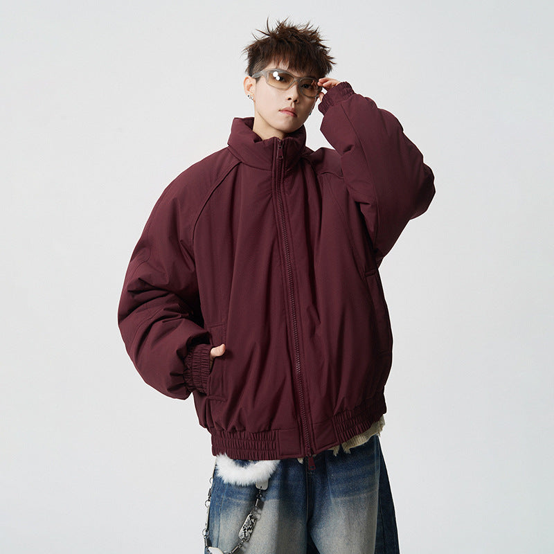 Herren Oversized Windjacke mit Stehkragen und elastischen Bündchen Drune