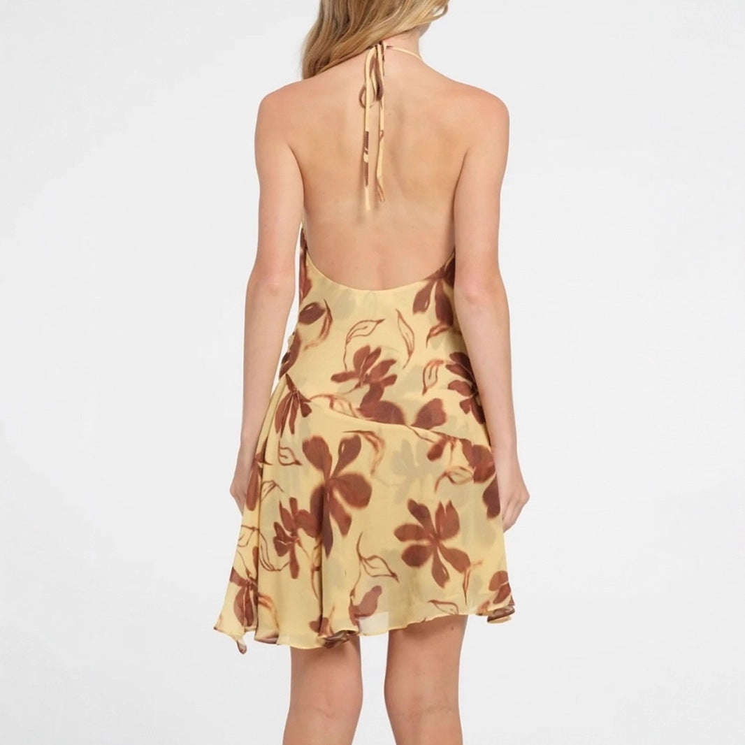 Damen Sommerliches A-Linienkleid mit floralem Druck Drune
