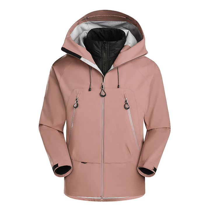 Herren wasserdichte Softshell-Jacke mit herausnehmbarer Stepp-Innenjacke Drune