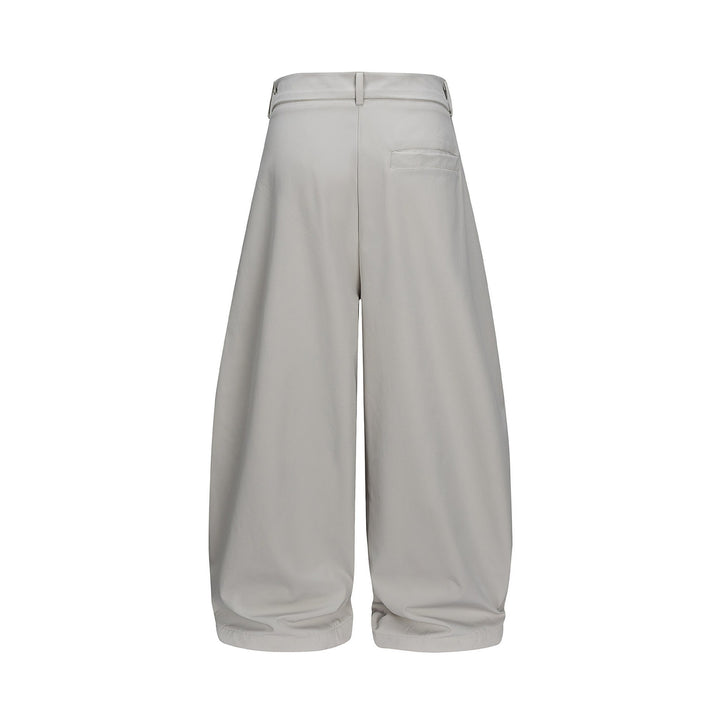 Damen Weite Culotte-Hose mit hoher Leibhöhe, Kellerfalten und verkürztem Saum Drune