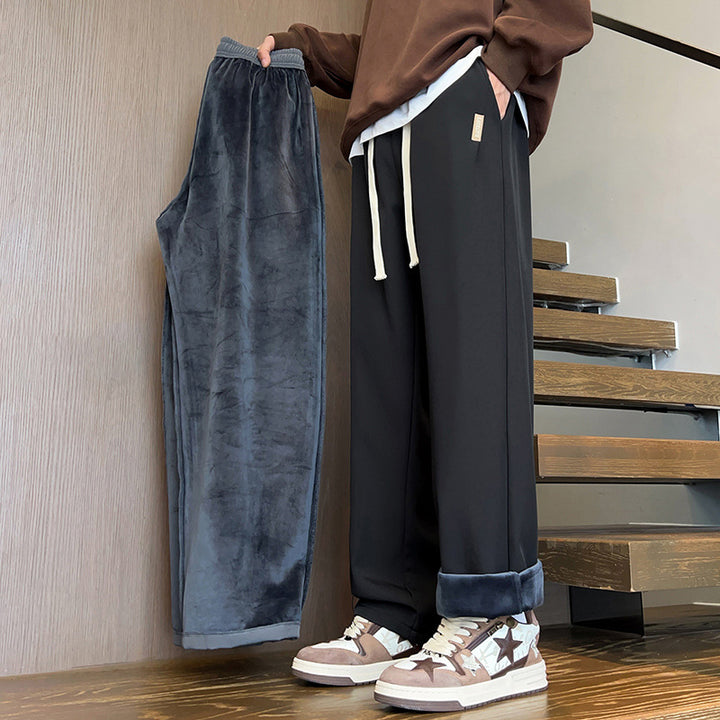 Herren Gemütliche Fleece-Hose mit weitem Schnitt