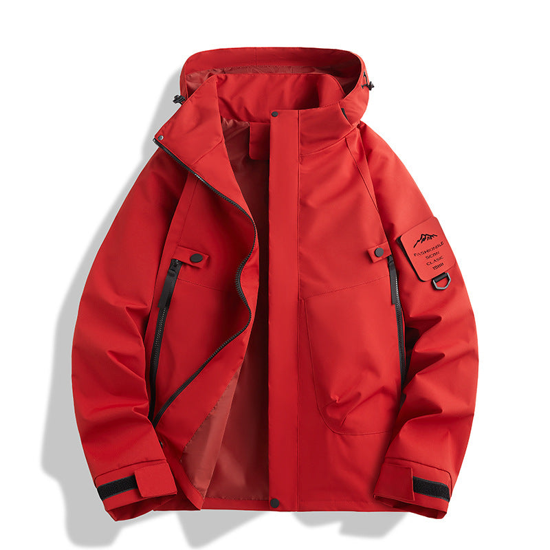 Damen Wasserabweisende Softshell-Funktionsjacke mit verstellbarer Kapuze, winddichter Membran und schrägen Reißverschlusstaschen Drune
