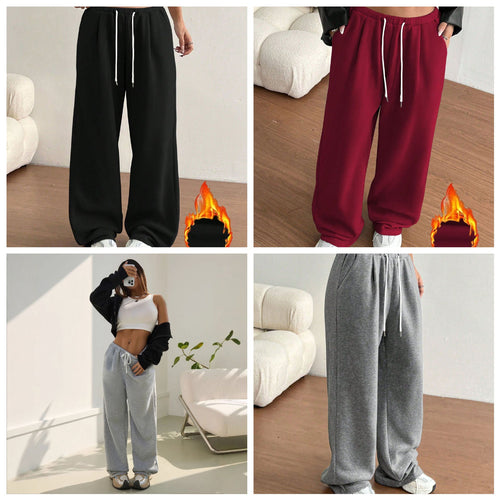 Damen Legere Freizeithose mit elastischem Bund und Bindegürtel Drune