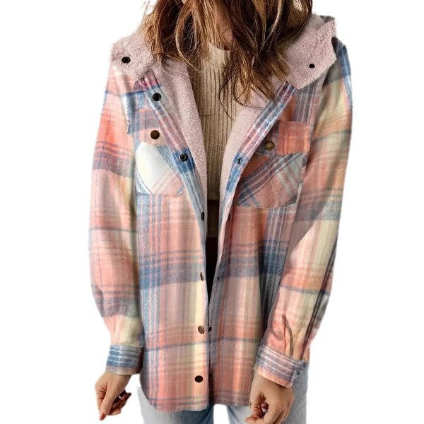 Damen Flanelljacke mit Fleecefutter Drune