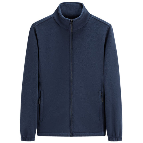 Unisex Leichte Fleece-Zipjacke mit Stehkragen, Elastikbündchen & Clean-Design Drune