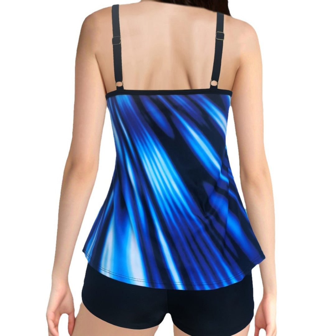 Damen Sportliches Tankini-Set mit stylischen Shorts Drune