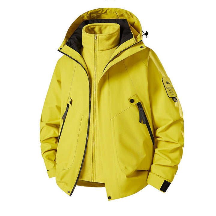 Herren 3‑in‑1 Softshell-Parka mit abnehmbarer Fleece-Innenjacke und technischer Kapuze Drune