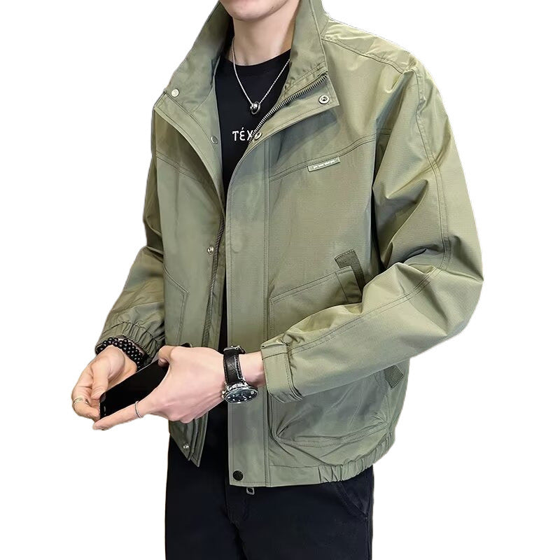 Herren leichte Übergangsjacke mit praktischem Reißverschluss und stylischem Stehkragen Drune