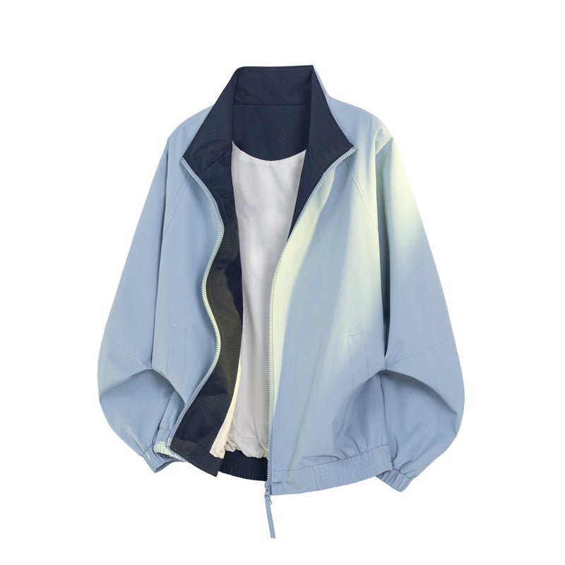 Herren Modische Übergangsjacke mit kontrastierendem Kragen Drune