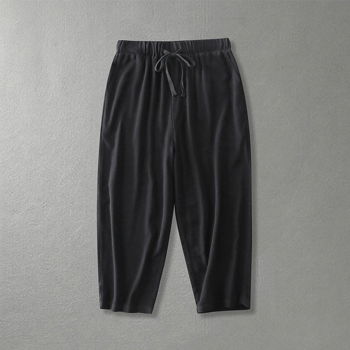 Damen Locker geschnittene Freizeit-Hose mit elastischem Bund und Tunnelzug Drune