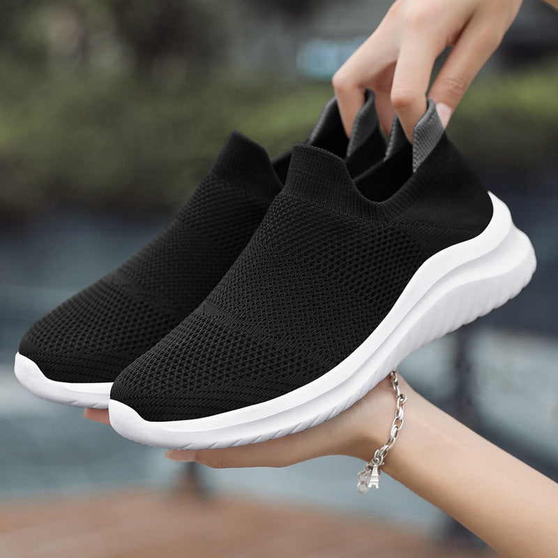 Unisex nan atmungsaktive Strick-Schlupfsneaker mit ergonomischem Memory-Fußbett Drune