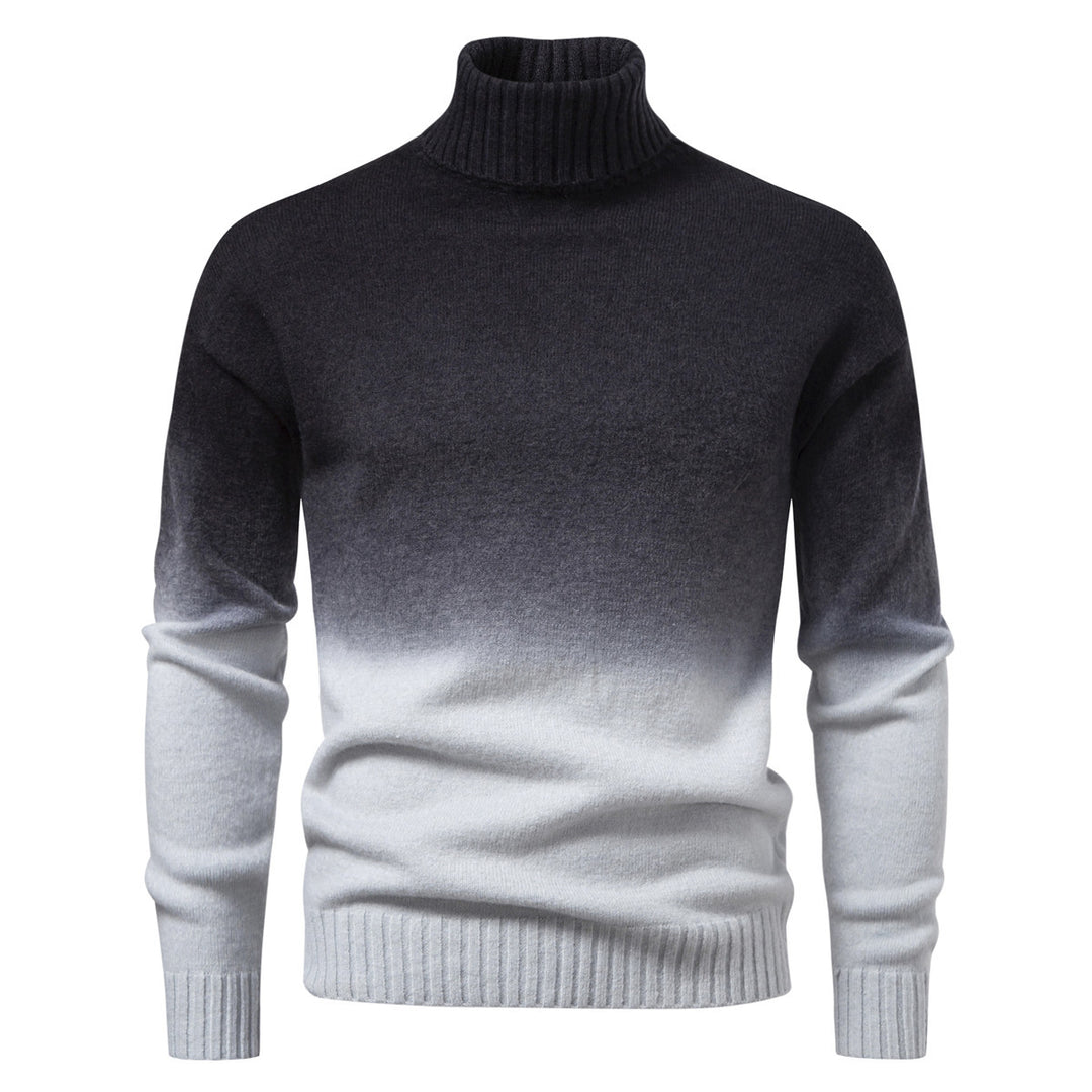 Herren Rollkragenpullover mit sanftem Farbverlauf und Feinstrick-Qualität Drune