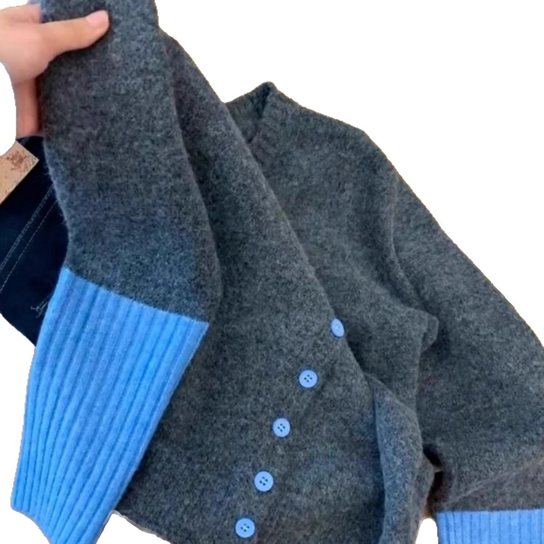 Damen kuschelweiche Strickjacke mit Baumwollmischung und modernen Akzentfarben Drune
