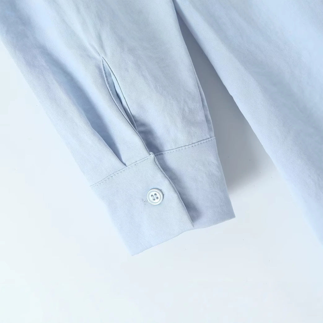 Damen Hemdblusenkleid mit praktischen Brusttaschen und taillierter Gürtel Drune