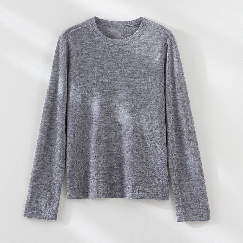 Damen Feinstrick-Langarmshirt mit Rundhalsausschnitt und leichter Jersey-Qualität Drune