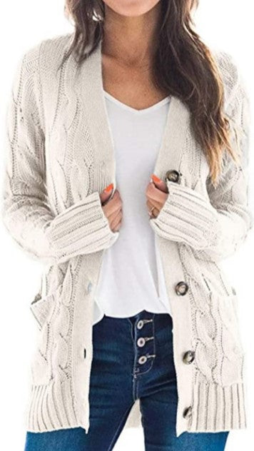 Drune | Stylischer Plus-Size Mittel-langer Cardigan Pullover