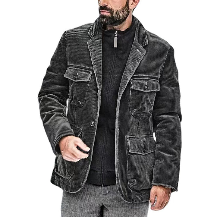 Herren leichte Cordjacke mit praktischen Taschen und modernem Design Drune