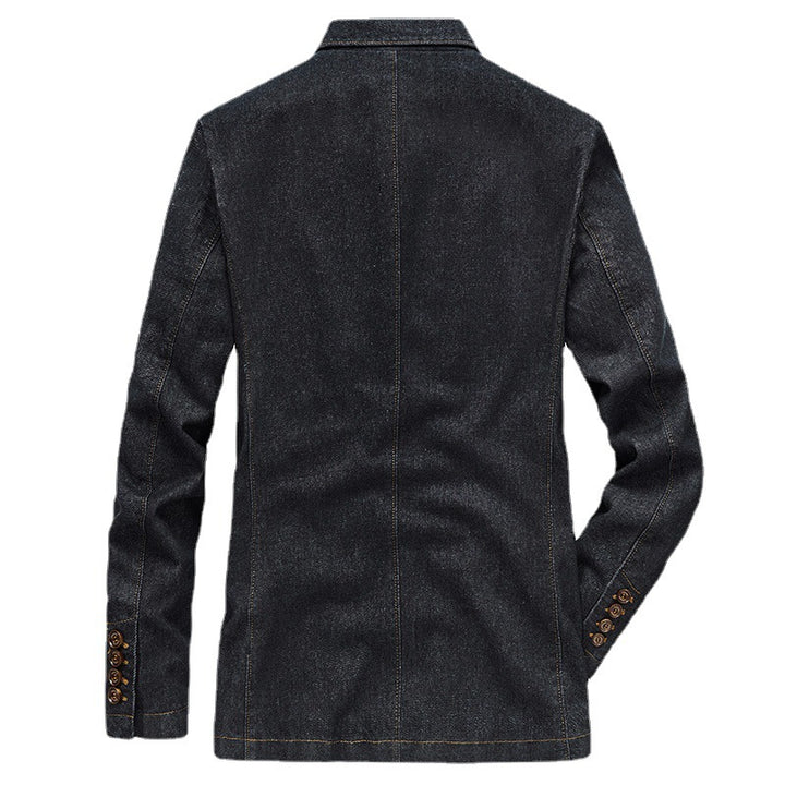 Herren Jeansblazer im smart-casual Stil mit Reverskragen und aufgesetzten Taschen Drune