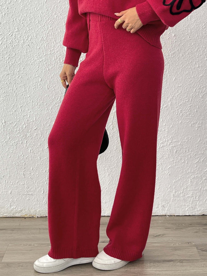 Damen Weite Strickhose Drune