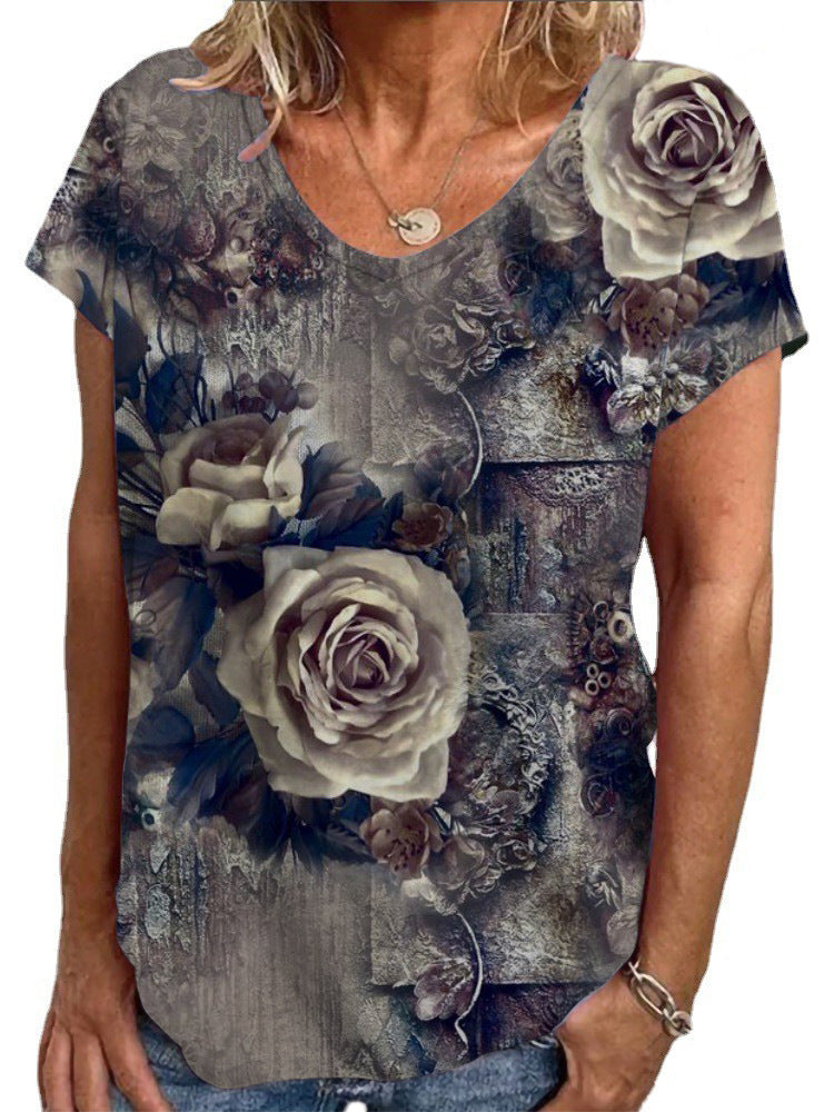Damen Lockere Bluse mit buntem Paisleymuster Drune