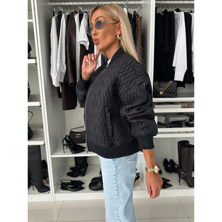 Damen Steppjacke im sportlich eleganten Design mit voluminösen Ärmeln Drune