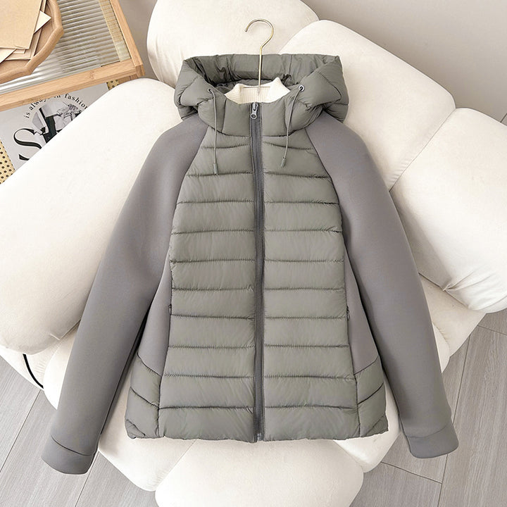 Damen nan leichte Hybrid-Steppjacke mit mattierter Front, elastischen Ärmelpaneelen und wärmender Thermofüllung Drune