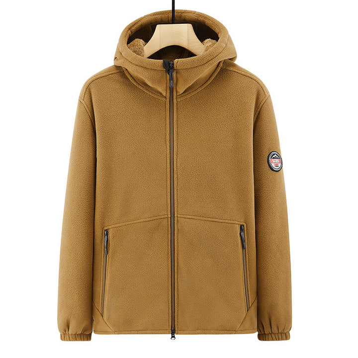 Herren Fleecejacke mit Kapuze Drune