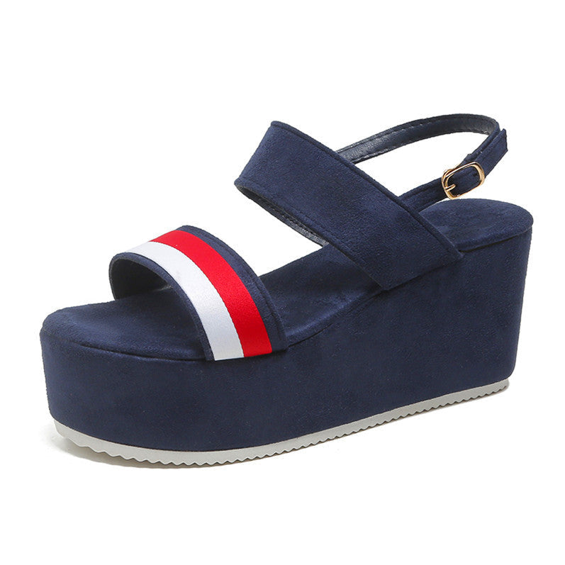 Damen Plattform-Sandalen mit modischem Riemchen-Design Drune