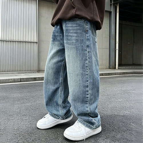 Herren weite Denim-Jeans mit lässiger Passform Drune
