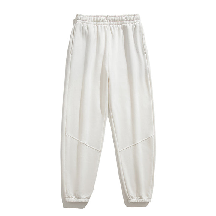 Herren Fleece-Jogginghose mit tapered Schnitt, elastischem Kordelbund & Knie-Paneelen Drune
