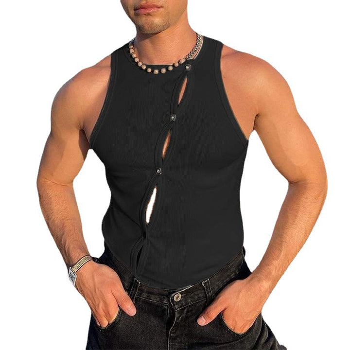 Damen sportliches ärmelloses Tanktop mit innovativem Schnürdesign Drune