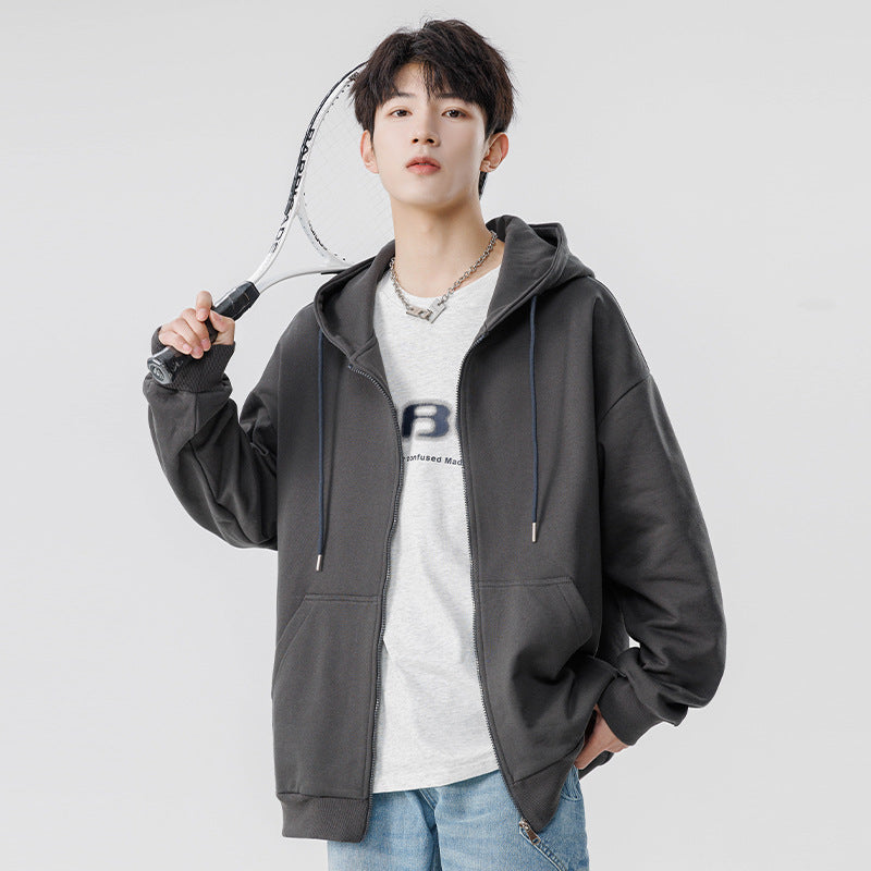Unisex Oversize Kapuzen-Fleecejacke mit Boxy-Schnitt und Metall-Reißverschluss Drune