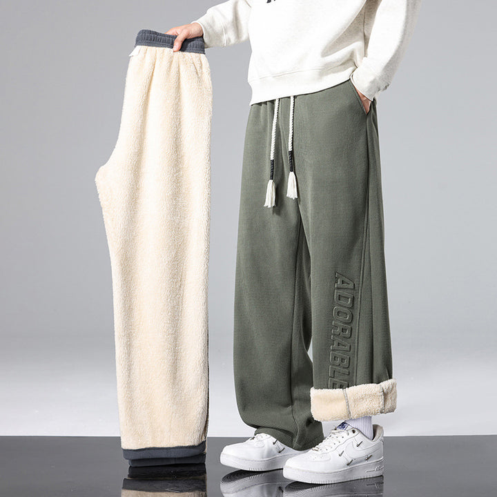 Damen Weitgeschnittene Fleece-Hose