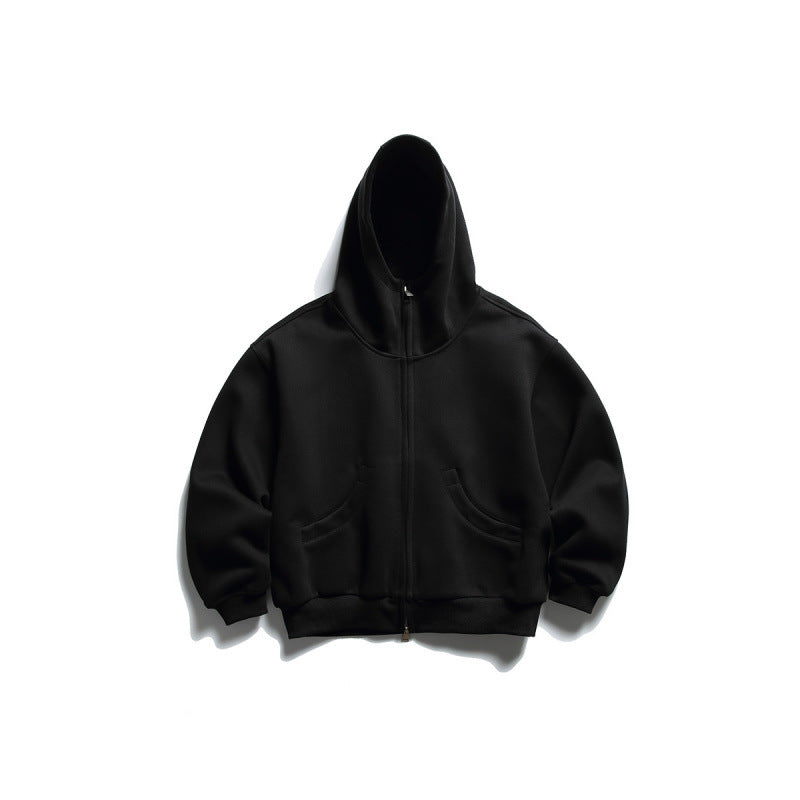 Unisex Oversize Zip-Hoodie mit hohem Kragen und Kängurutaschen Drune