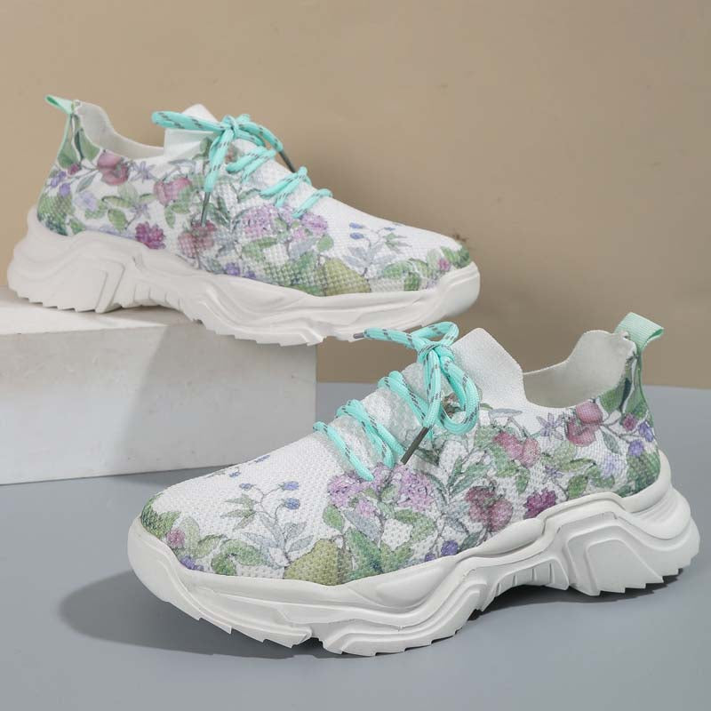 Drune | Lässige Turnschuhe Mit Blumendruck