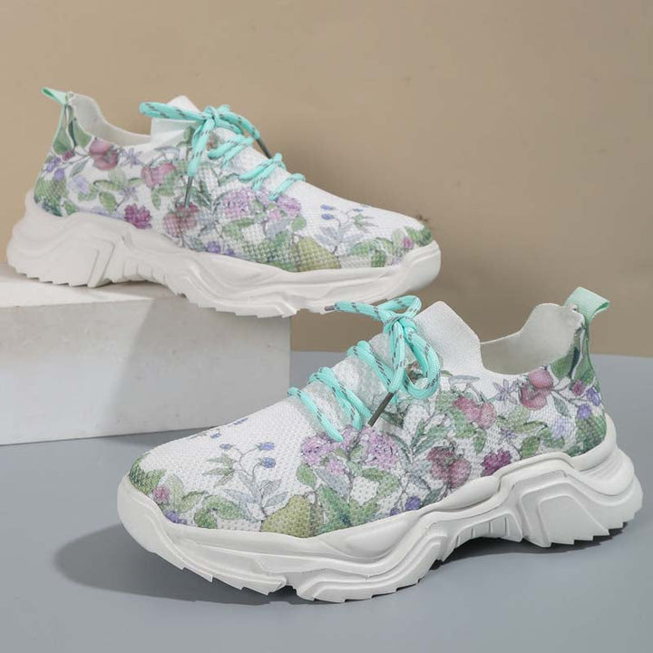 Drune | Breite Sneaker Mit Blumenmuster Für Damen