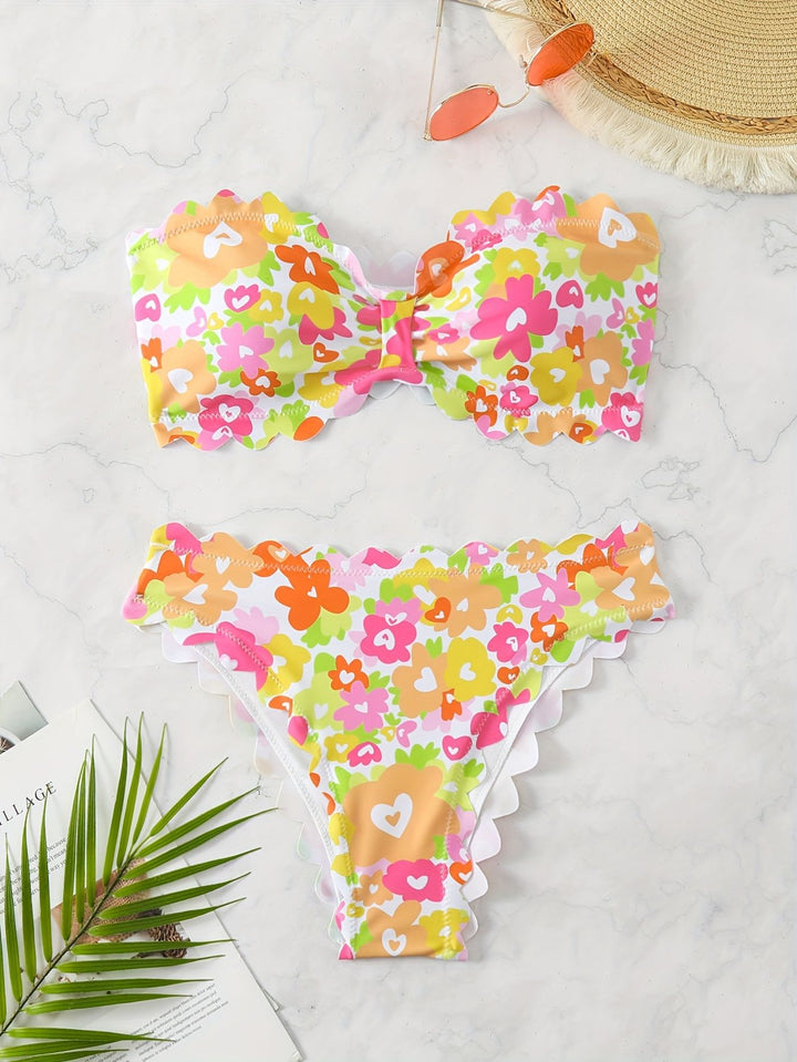 Damen Bikini-Set mit floralem Muster Drune