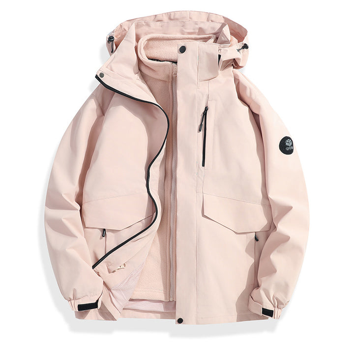 Herren Leichte Softshell-Regenjacke mit herausnehmbarem Fleecefutter, versiegelten Nähten und Multifunktions‑Taschen Drune