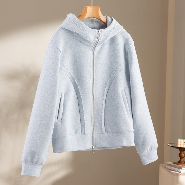 Damen Relaxed-Fleece-Hose mit hoher Taille, Tunnelzug und dekorativer Seitennaht Drune