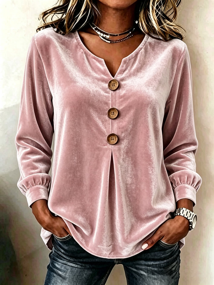 Damen Elegante und komfortable Veloursbluse Drune