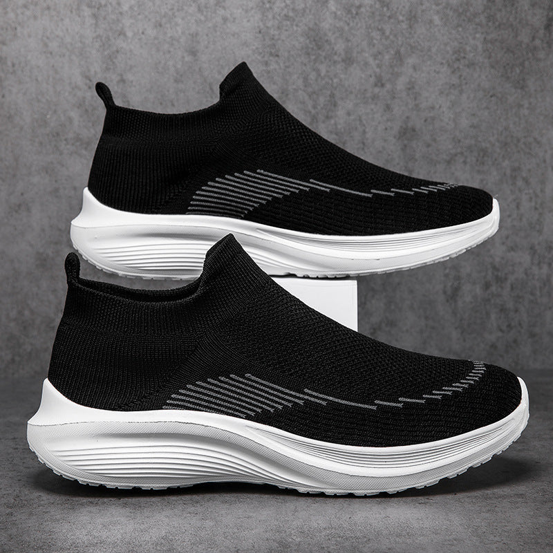 Herren nan sockenähnliche Strick-Sneaker mit nahtlosem Obermaterial und stoßdämpfender Sohle Drune